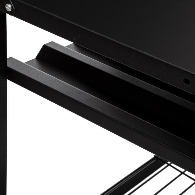 Carrello per plancha nero 100 x 45 x 106 cm - Ferro Nero