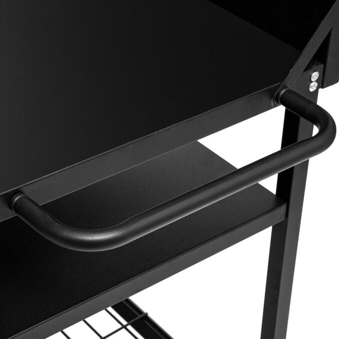Carrello per plancha nero 100 x 45 x 106 cm - Ferro Nero