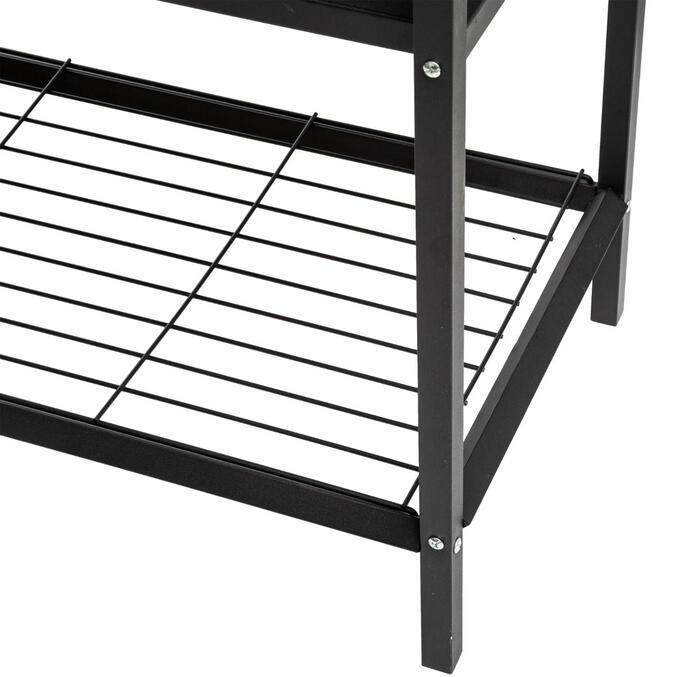 Carrello per plancha nero 100 x 45 x 106 cm - Ferro Nero
