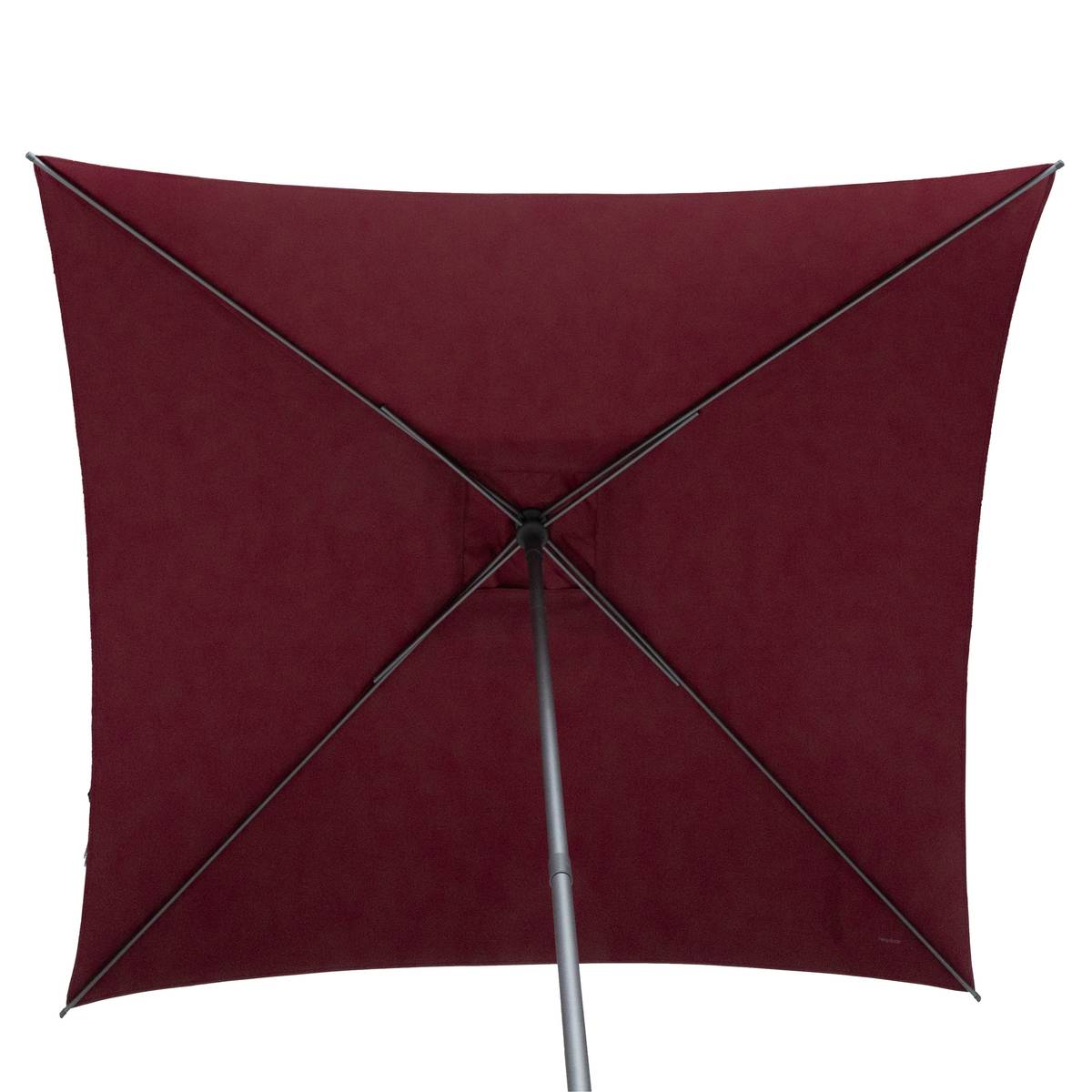 Ombrellone dritto quadrato inclinabile SOYA Bordeaux 2,5 x 2,5 m - Acciaio, Poliestere Bordeaux