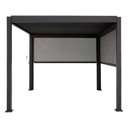 Tenda per pergola bioclimatica EVORA Ardesia Per EVORA Lato 3 m - 2,7 m - Alluminio, Texaline
