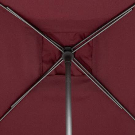 Ombrellone dritto quadrato inclinabile SOYA Bordeaux 2,5 x 2,5 m - Acciaio, Poliestere