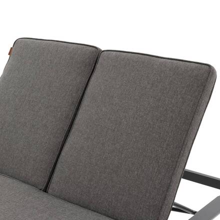 Letto da piscina doppio ÉVASION Antracite / Grafite 2 posti - Alluminio trattato con epossidica, Texaline