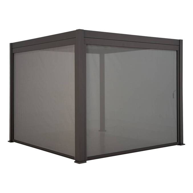 Tenda per pergola bioclimatica EVORA Ardesia Per EVORA Lato 3 m - 2,7 m - Alluminio, Texaline Ardesia