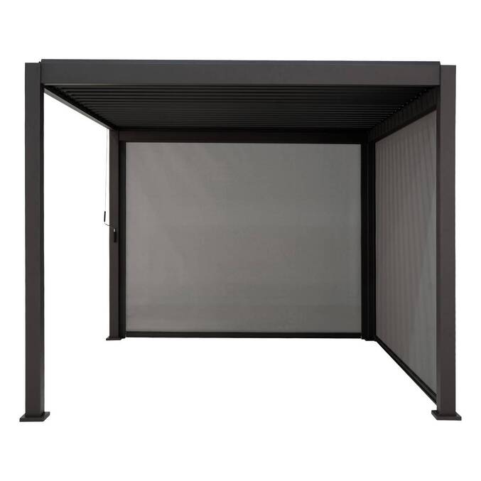 Tenda per pergola bioclimatica EVORA Ardesia Per EVORA Lato 3 m - 2,7 m - Alluminio, Texaline Ardesia