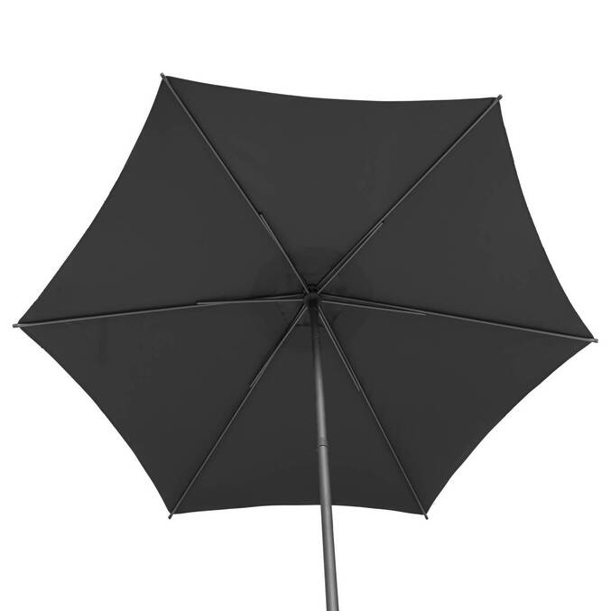 Ombrellone dritto rotondo inclinabile SOYA Ardesia 2,7 m - Acciaio, Poliestere Ardesia