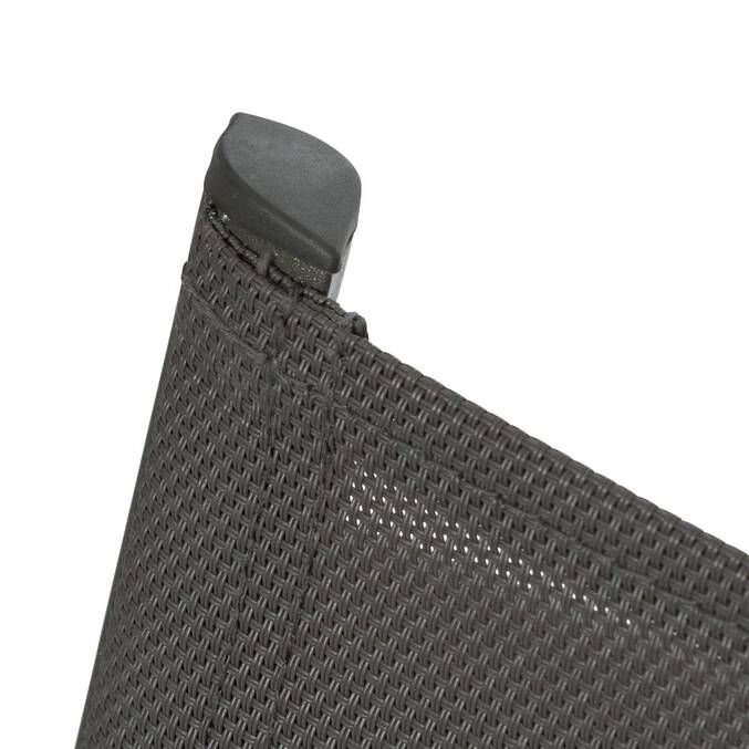 Sedia da giardino con braccioli impilabile AXANT Wengé / Praline Alluminio trattato con epossidica, Texaline Wengé / Pralina