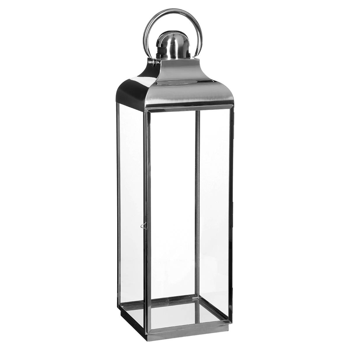 Set di 3 lanterne da esterno Acciaio Argento