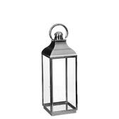 Set di 3 lanterne da esterno Acciaio Argento