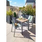 Sedia da giardino impilabile ESSENTIA Verde oliva / Grafite Alluminio trattato con epossidica, Texaline Verde oliva / Grafite