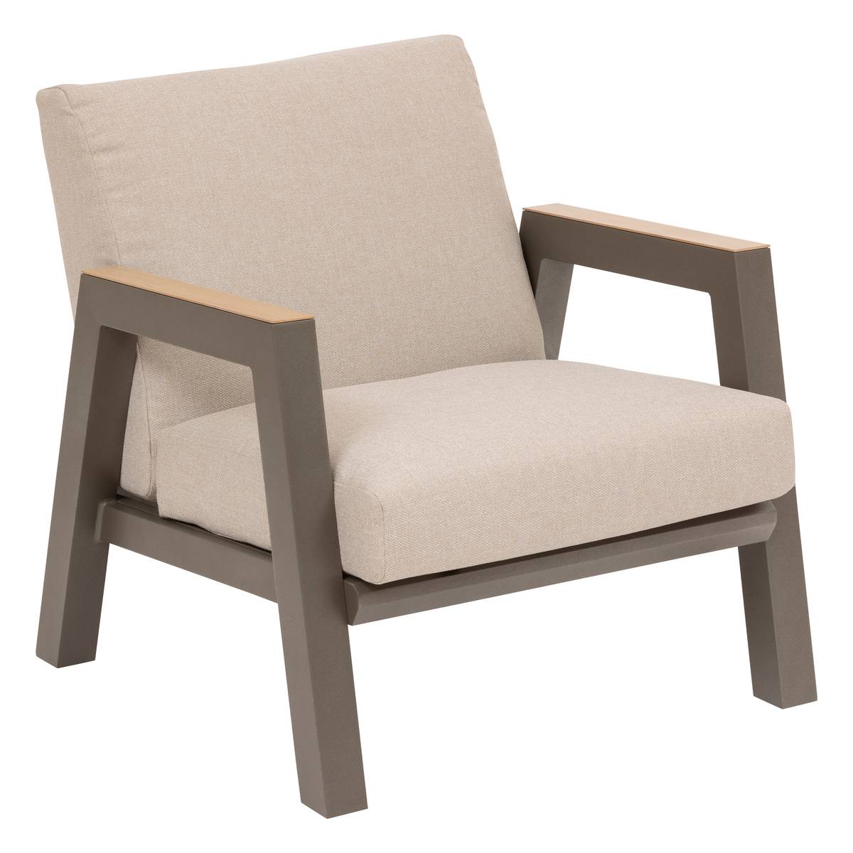 Salotto da giardino AXIOME Beige / Praline 5 posti - Alluminio trattato con epossidica, Texaline, Olefina Beige / Pralina