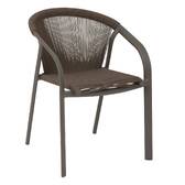 Sedia da giardino con braccioli impilabile RIU Wengé / Praliné Alluminio rivestito in epossidico Wengé / Pralina