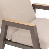 Salotto da giardino AXIOME Beige / Praline 5 posti - Alluminio trattato con epossidica, Texaline, Olefina Beige / Pralina