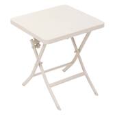Tavolino laterale da giardino quadrato GREENSBORO Argilla 40 x 40 cm - Acciaio, Trattamento Antiruggine Rinforzato Argilla