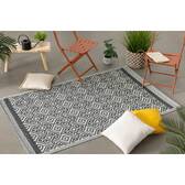 Tappeto per esterni ILANGA Grigio 180 x 120 cm - Polipropilene Arancione
