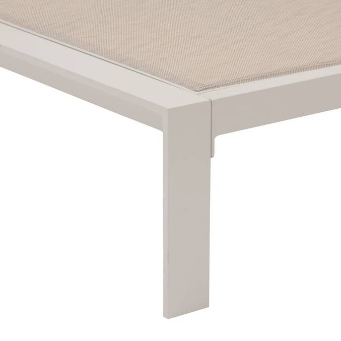 Letto da piscina doppio ÉVASION Argilla / Beige 2 posti - Alluminio trattato con epossidica, Texaline Beige / Argilla