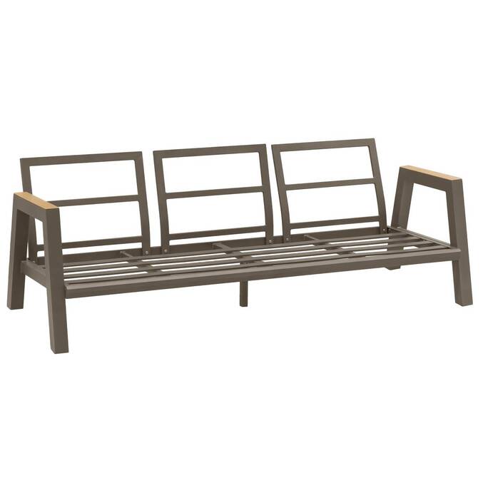 Salotto da giardino AXIOME Beige / Praline 5 posti - Alluminio trattato con epossidica, Texaline, Olefina Beige / Pralina
