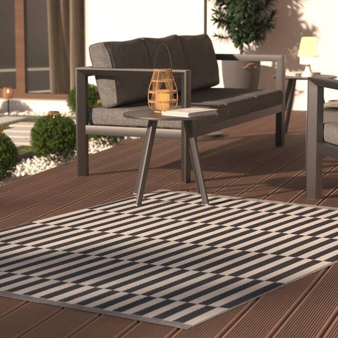 Tappeto per esterni ILANGA Grigio 230 x 160 cm - Polipropilene Blu