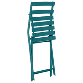 Tavolo da giardino pieghevole rettangolare GREENSBORO Foglia di tè + 4 sedie GREENSBORO 1 tavolo da 4 posti e 4 sedie pieghevoli Blu anatra