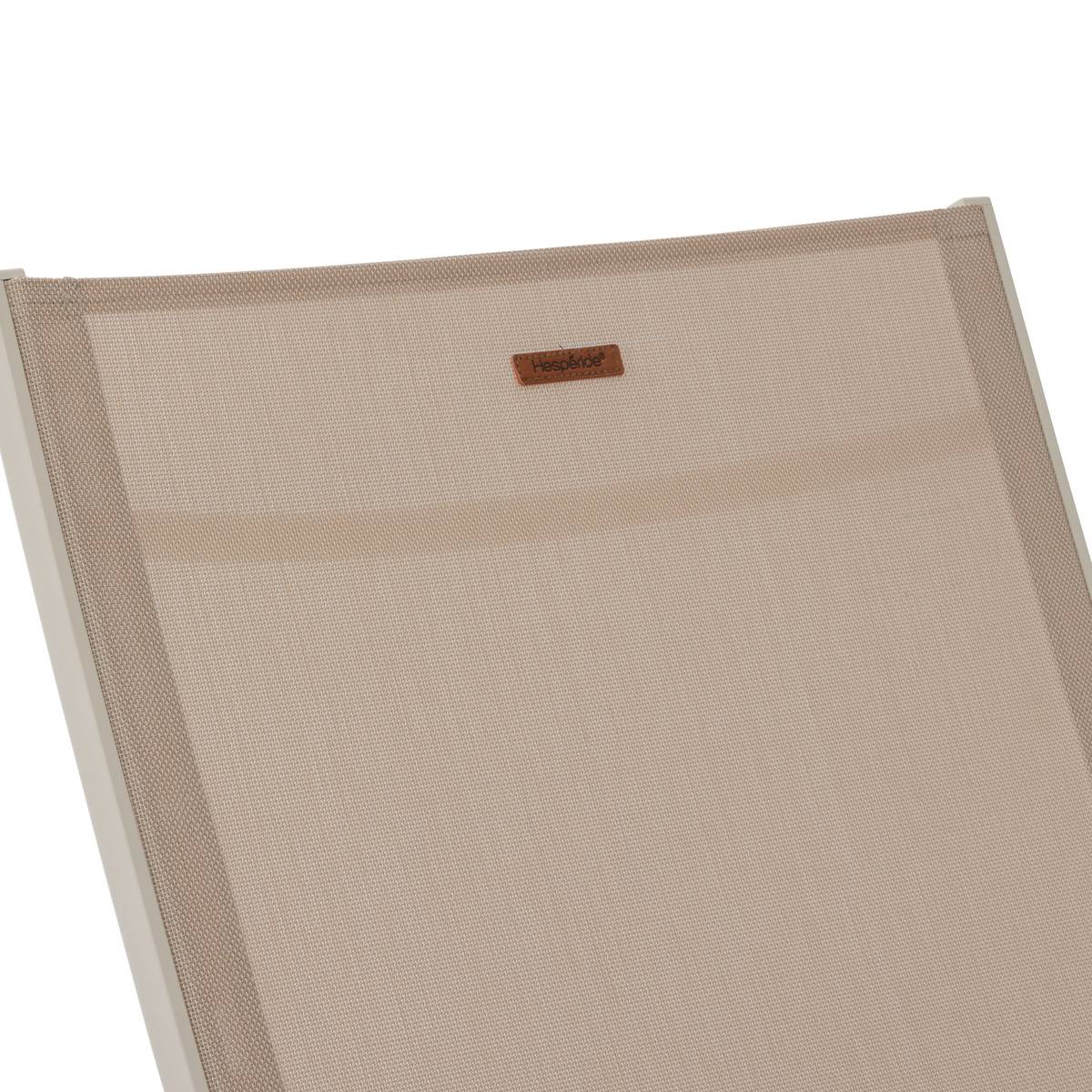 Sdraio BONAO Lino / Argilla 2 ruote - Alluminio rivestito in epossidico, Texaline Lino / Argilla