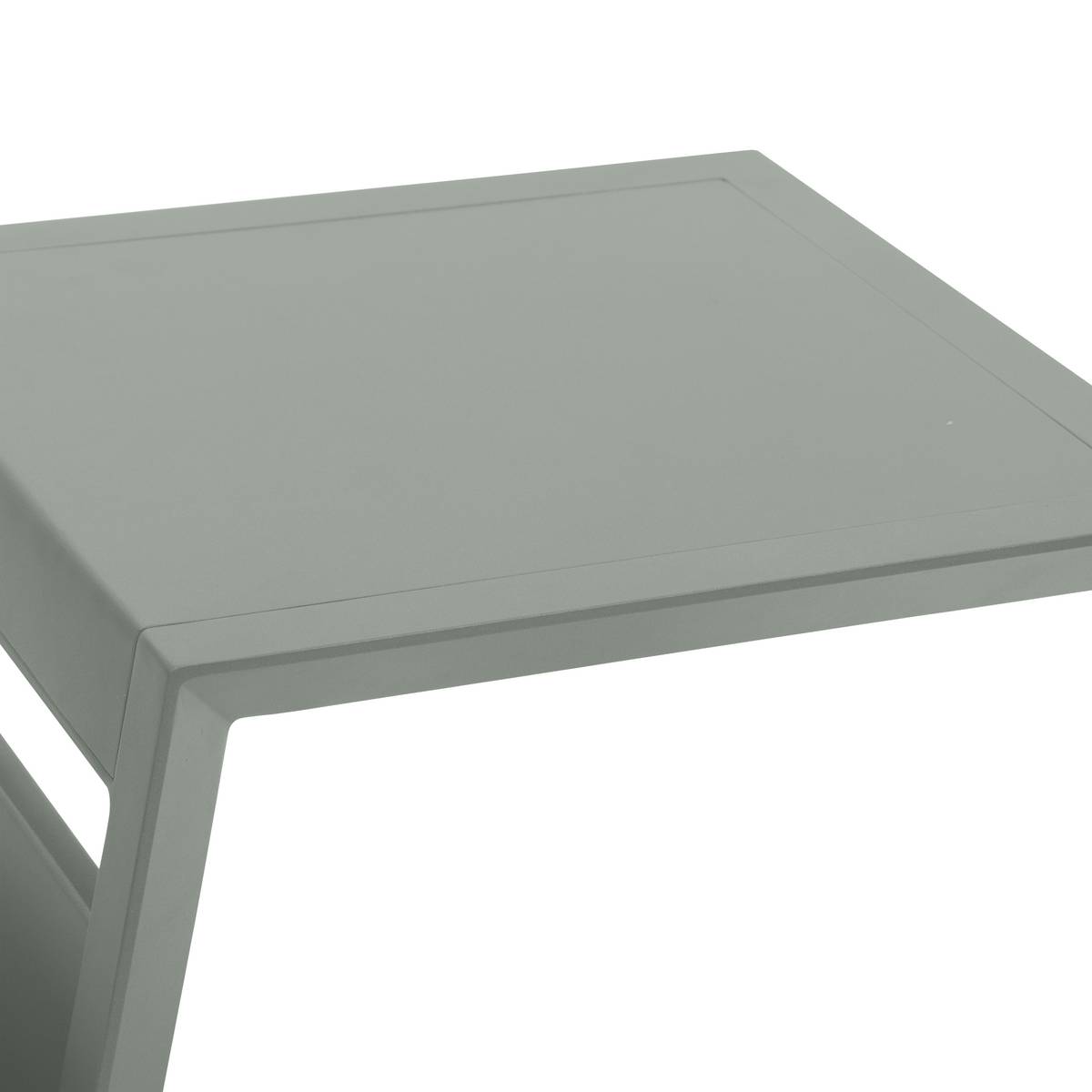 Tavolino laterale da giardino quadrato ALLURE Verde alloro 55 x 45 x 55 cm - Alluminio rivestito in resina epossidica Lauro