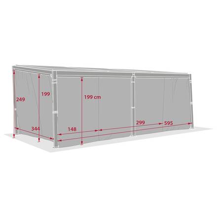 Tende per pergola bioclimatica AVILA Ardesia Per AVILA 6 x 3,5 m - L. 573 cm - Poliestere