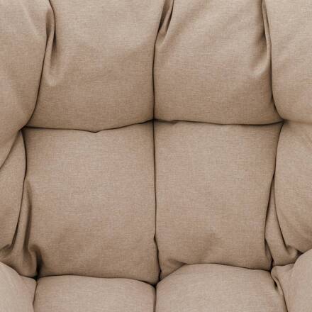 Salotto da giardino MELOANE Beige 5 posti - Acciaio rivestito in epossidica, Poliestere