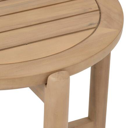 Tavolino laterale da giardino rotondo DEONA Acacia 50 x 54 cm - Acacia certificato FSC®