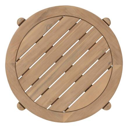 Tavolino laterale da giardino rotondo DEONA Acacia 50 x 54 cm - Acacia certificato FSC®