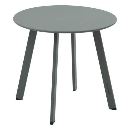 Tavolino da Giardino Rotondo SAONA Verde Alloro 50 x 45 cm - Acciaio rivestito in resina epossidica, Trattamento antiruggine rinforzato