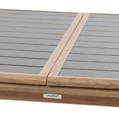 Tavolo da giardino allungabile AXIOME Grafite / Miele 10 posti - Alluminio rivestito in epossidico Grafite / Miele