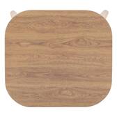 Tavolino da salotto da giardino rettangolare MANISSA Effetto legno 60 x 55 x 28 cm - Alluminio rivestito in epossidica Effetto legno