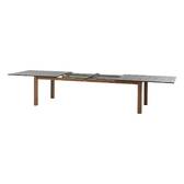Tavolo da giardino rettangolare allungabile MICEIRA Grafite / Miele 14 posti - Alluminio rivestito in epossidico Grafite / Miele