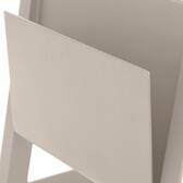 Tavolino laterale da giardino quadrato ALLURE Argilla 55 x 45 x 55 cm - Alluminio rivestito in resina epossidica Argilla