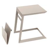 Tavolino laterale da giardino quadrato ALLURE Argilla 55 x 45 x 55 cm - Alluminio rivestito in resina epossidica Argilla