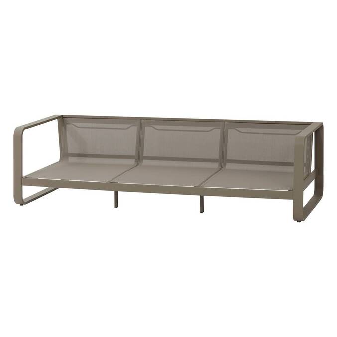 Salotto da giardino DOMILLY Caffè 5 posti - Alluminio trattato con epossidica, Olefina Caffè