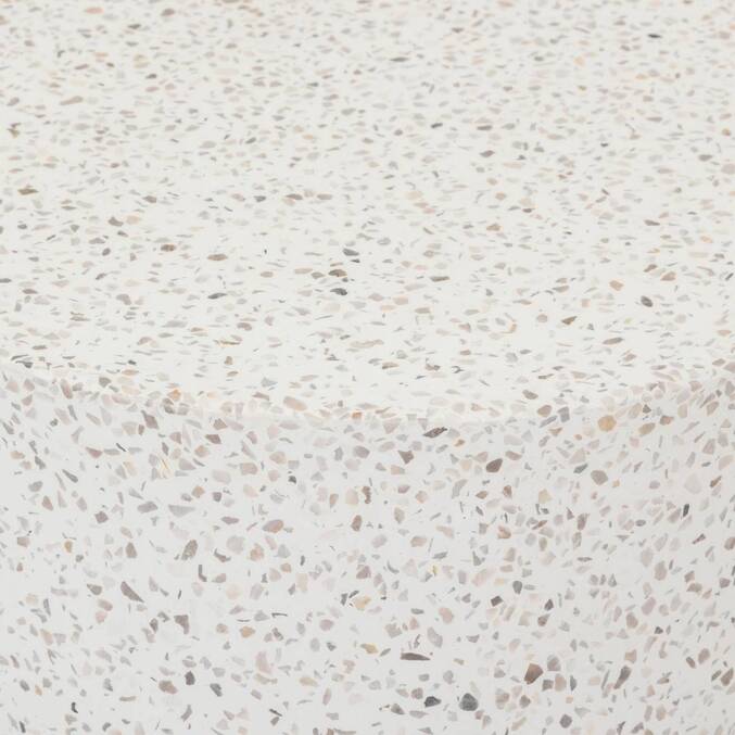 Tavolino laterale da giardino rotondo TIMANDRA Grigio 35 x 47 cm - Terrazzo Grigio