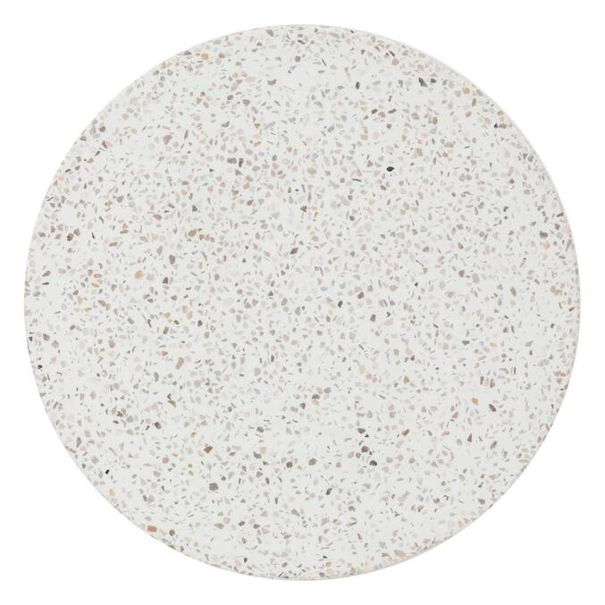 Tavolino laterale da giardino rotondo TIMANDRA Grigio 35 x 47 cm - Terrazzo Grigio