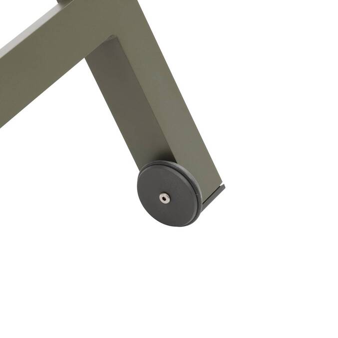 Sdraio ALLURE Verde / Verde alloro 2 ruote - Alluminio trattato con epossidica, Texaline imbottito Verde / Verde alloro