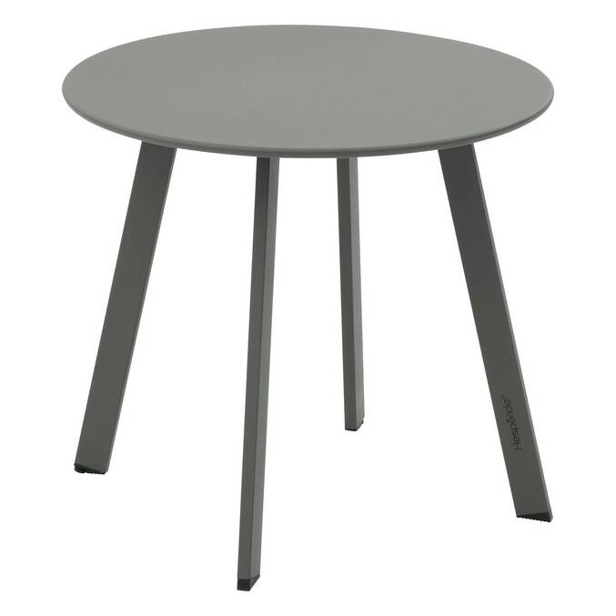 Tavolino laterale da giardino rotondo SAONA Verde alloro 70 x 40 cm - Acciaio rivestito in resina epossidica, Trattamento antiruggine rinforzato Lauro