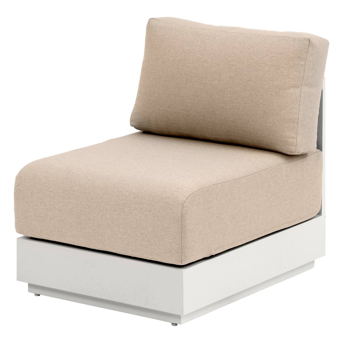 Poltrona da giardino senza braccioli ALLURE Avena Alluminio trattato con epossidica, Poliestere Avena