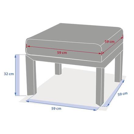 Pouf da giardino ÉVASION Argilla Alluminio trattato con epossidica, Olefina