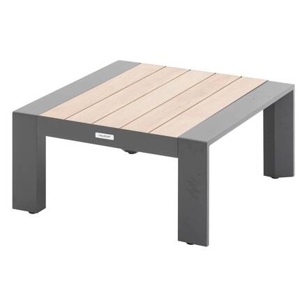 Tavolino da salotto da giardino quadrato ÉVASION Grafite / Miele 67 x 67 x 31 cm - Alluminio rivestito in epossidica