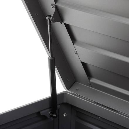 Baule contenitore EDENIO Grafite 1070 L - Acciaio zincato, Alluminio rivestito in resina epossidica