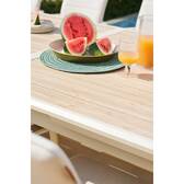 Tavolo da giardino allungabile AXIOME Lino / Argilla 10 posti - Alluminio rivestito in epossidico Lino / Argilla