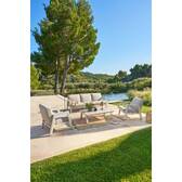 Salotto da giardino AXIOME Beige / Argilla 5 posti - Alluminio trattato con epossidica, Olefina Beige / Argilla