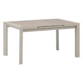 Tavolo da giardino ÉVASION Effetto legno Lino / Argilla 8 posti - Alluminio trattato con epossidica, doghe in alluminio effetto legno Effetto legno Lino / Argilla