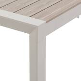 Tavolo da giardino ÉVASION Effetto legno Lino / Argilla 8 posti - Alluminio trattato con epossidica, doghe in alluminio effetto legno Effetto legno Lino / Argilla