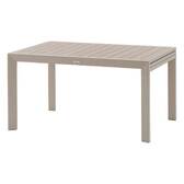 Tavolo da giardino allungabile scorrevole ÉVASION Effetto legno Lino / Argilla 10 posti - Alluminio trattato con epossidica, doghe in alluminio effetto legno Effetto legno Lino / Argilla