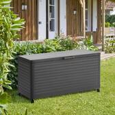 Baule contenitore EDENIO Grafite 670 L - Acciaio zincato, Alluminio rivestito in resina epossidica Grafite